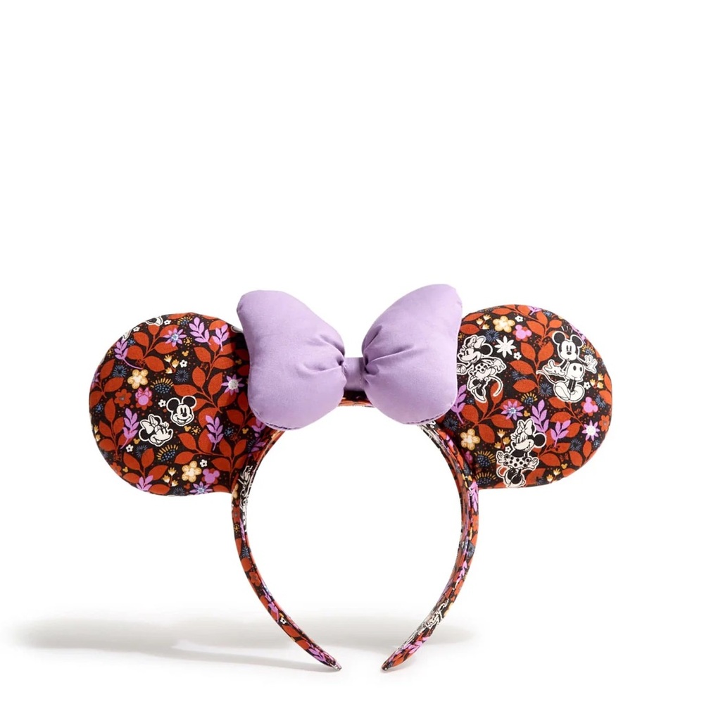 Vera Bradley Minnie Ears in Mickey and Minnie’s Vine Floral Black Pattern